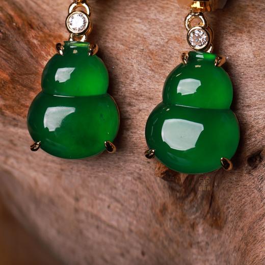 【福禄】翡翠葫芦耳坠EZ12504006W 商品图3