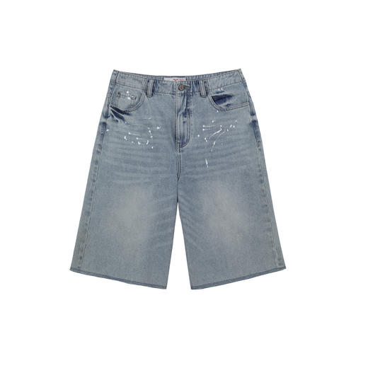 谜底牛仔裤女2025夏季新品复古风釉彩艺术五分牛仔裤子252MK0579 商品图4