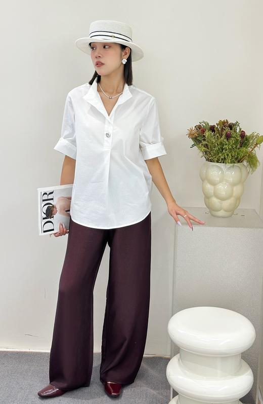 C55218#法式通勤翻领帅气衬衫 商品图2