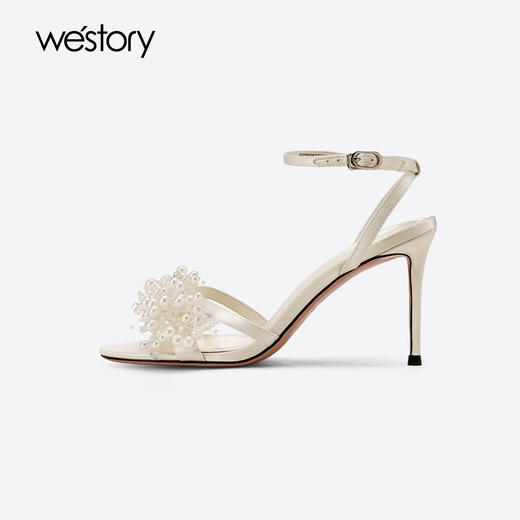 Westory2025年夏季高跟圆头珍珠凉鞋W25BG62771 商品图2