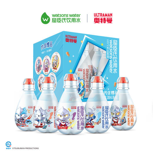 屈臣氏饮用水儿童水200ML*4*6（彩盒装奥特曼版） 商品图0