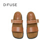 Dfuse迪芙斯2025夏季新款复古拖鞋布洛克勃肯鞋双条带凉拖女鞋DFD2110055 商品缩略图9