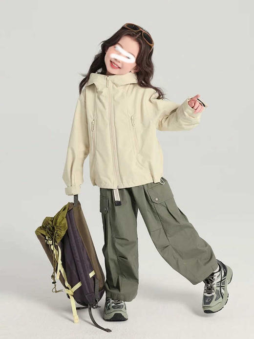 裁缝学苑TQ166连帽外套纸样儿童开衫冲锋衣上衣童装裁剪样板 商品图2