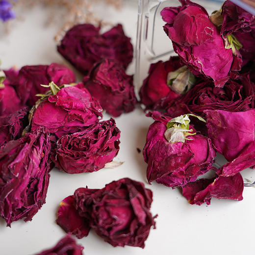 【大理榆兴】云南甄选冻干墨红玫瑰卡扣盒 花茶送礼下午茶 重瓣大朵红玫瑰干花 商品图2