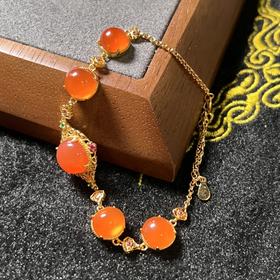 S925南红蛋面手链