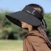 【夏季女防紫外线空顶帽】时尚蝴蝶结 户外大檐遮脸帽子 防风拼色太阳帽  商品缩略图8