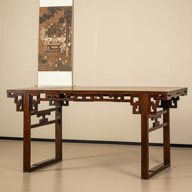 清	红木攒接拐子纹画案