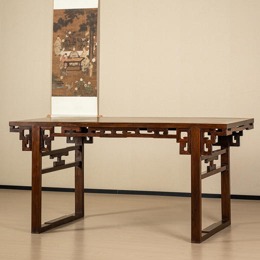 清	红木攒接拐子纹画案 商品图0