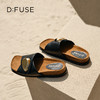 Dfuse迪芙斯2025夏季新款复古拖鞋金属扣一字带勃肯鞋凉拖女鞋DFD2110056 商品缩略图3