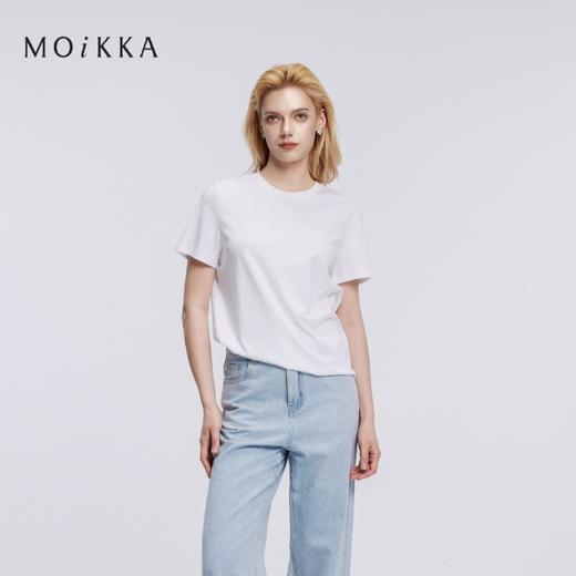 【特价】顺滑凉感T恤/MOiKKA/夏季圆领&V领短袖T/柔软亲肤/简约百搭短袖上衣【上海仓发货】 商品图1