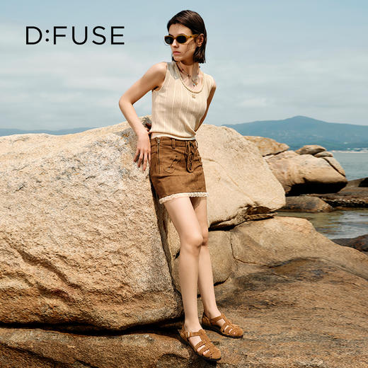 Dfuse迪芙斯2025夏季新款布洛克雕花凉鞋复古编织罗马鞋包头猪笼鞋DFD2115041 商品图10