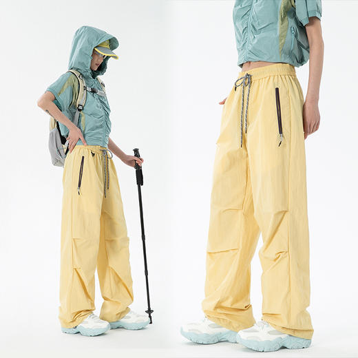 LUCKY DEER情侣款防泼水时尚伞兵裤 商品图4
