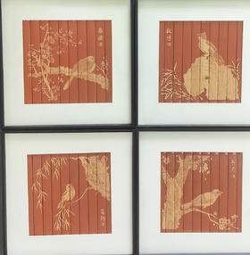 春夏秋冬合金框画30cm*30cm