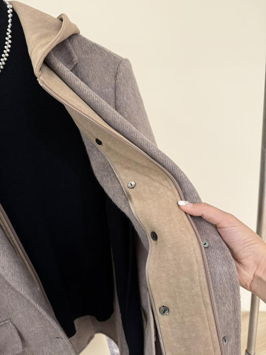 韩国假两件可拆卸大衣 商品图2