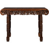 清	红木三镶瘿木透雕灵芝纹书卷式琴桌 商品缩略图5