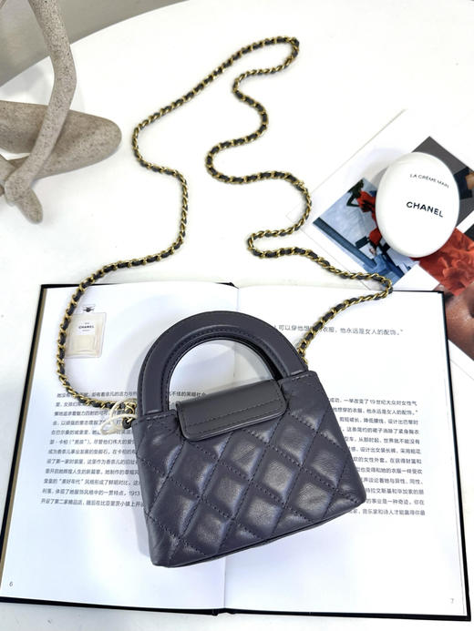 Chanel mini 灰金 kelly 手提包 商品图1