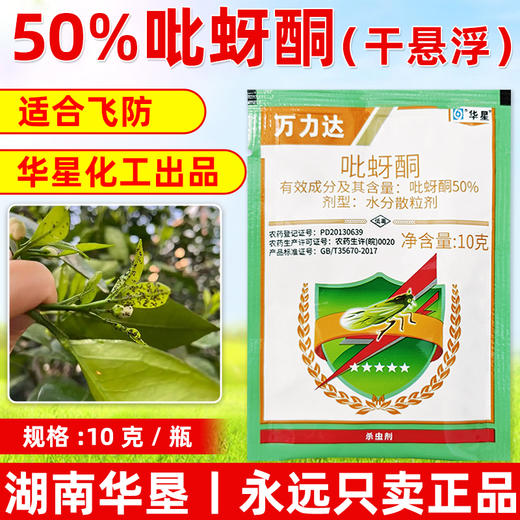 华星50%吡蚜酮干悬浮水稻小麦菊花蚜虫稻飞虱专用农药杀虫剂正品 商品图4