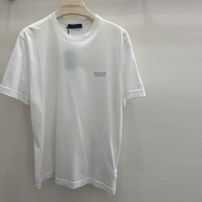KITON 男士字母徽标印花圆领短袖T恤 白色 UMM061404003