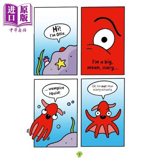 【中商原版】鱿鱼小队 Squid Squad 1 Nothing to Sea Here 英文原版 儿童漫画故事 全彩图画图像小说 幽默笑话漫画书小初文学 商品图2