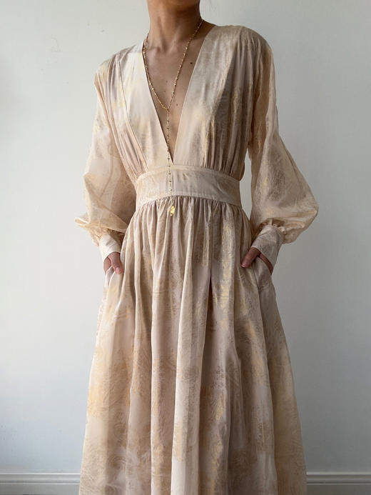 CG｜Kim Dress 深V长袖连衣裙［ 金 ] 商品图2