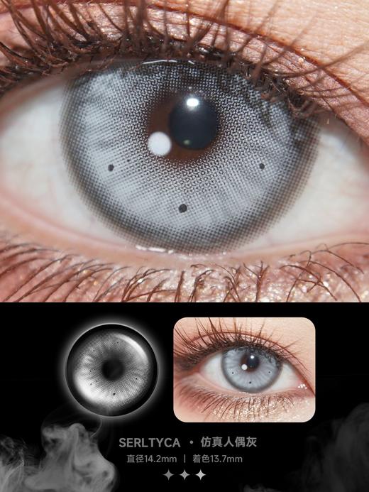 Serltyca 半年抛 仿真人偶灰 直径14.2mm着色13.7mm 商品图11
