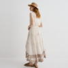 谜底连衣裙无袖女2025夏新品复古风通勤拼接合身X型长裙252ML0606 商品缩略图2