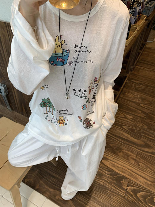 <曾小咸推荐> 彩绘卡通长袖罩衫T  商品图5