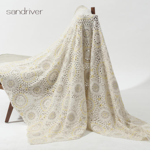 纯手工羊绒钩针毯SJF95P660N 商品图0