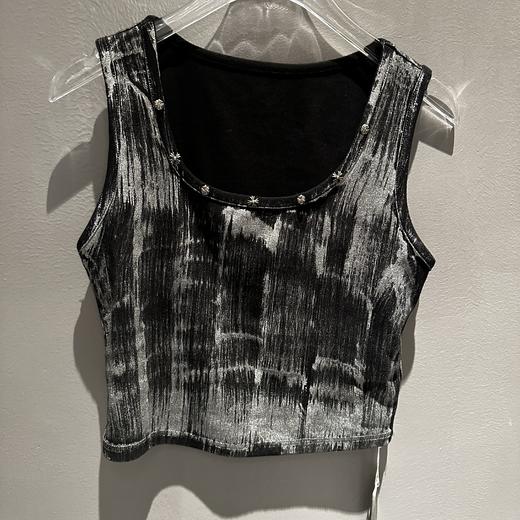 MC金属钉U领背心50327（黑）夏季152530160321 商品图3