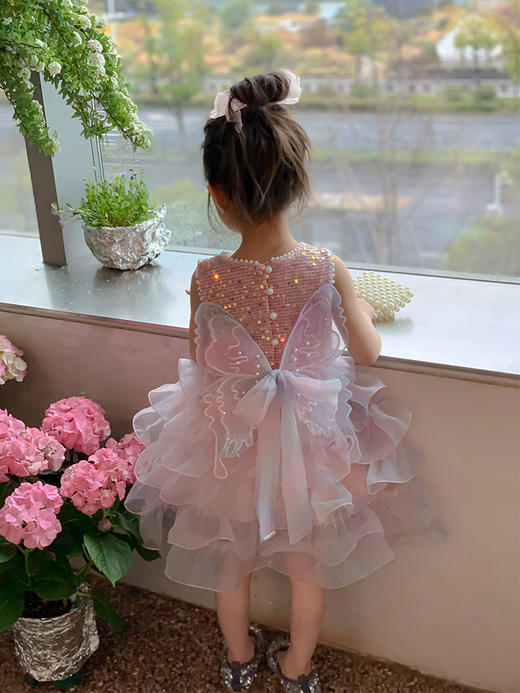 【YW】无忧购儿童装小蝴蝶公主亮片纱裙蓬蓬裙X7002（截单后7天发货) 商品图4