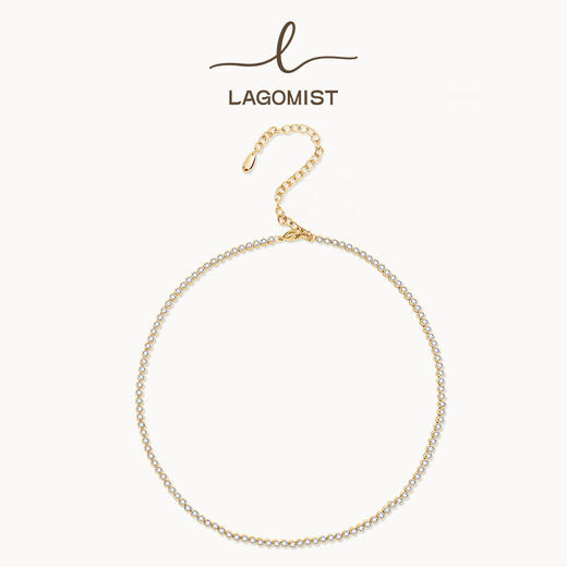 【王栎鑫&翟潇闻&王以纶&万妮达同款】Lagomist拿铁系列 | 金/银砂糖网球项链 商品图0