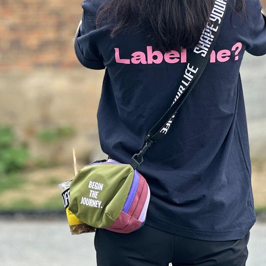 趁早即刻出发单肩斜挎收纳包轻便拼色休闲户外旅行多功能小包背包 商品图1