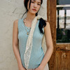 东黎 • 岛屿假日—空气动力 桑蚕丝山羊绒女士春夏抽条U领背心 2077 商品缩略图0