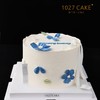 1027CAKE |  刮刀花蛋糕 韩式 ins风  蓝白 商品缩略图1