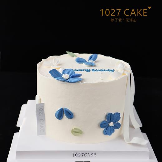 1027CAKE |  刮刀花蛋糕 韩式 ins风  蓝白 商品图1