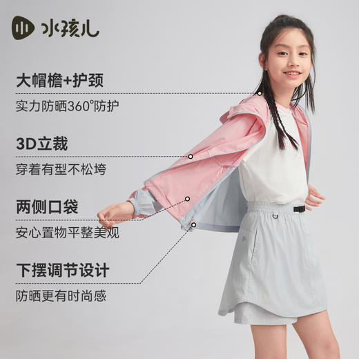 水孩儿童装女童防晒衣夏季新款儿童轻薄防紫外线外套弹力上衣 商品图4