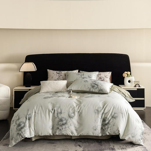 百丽安娜60支全棉水墨印花四件套200*230cm 商品图0