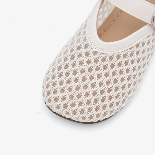 西遇镂空网面单鞋女新款夏季透气百搭圆头平底鞋软底玛丽珍鞋V1156806 商品图5