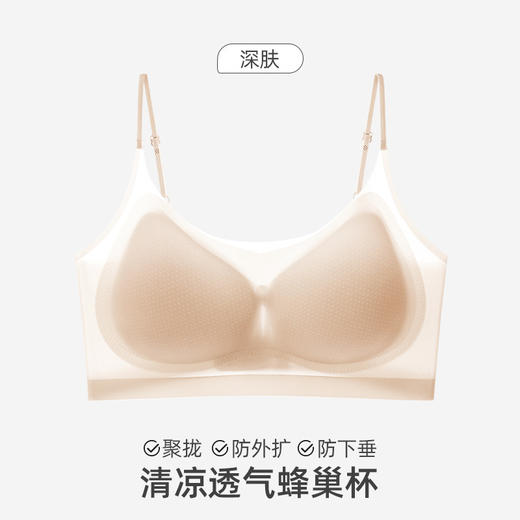 【冰丝排扣文胸】轻薄超薄文胸内衣冰丝胸罩女无痕背心式小胸聚拢夏季 商品图7