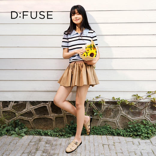 Dfuse迪芙斯2025夏季新款包头拖鞋条带镂空穆勒拖平底博肯凉拖DFD2110042 商品图0