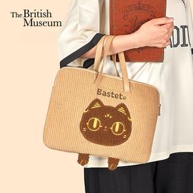 大英博物馆 巴斯特系列 萌猫刺绣手提包 电脑包