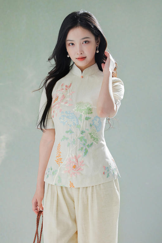 逸红颜明月优选#天然棉麻裤「松弛裤」原生棉麻显瘦叠褶，保留夏日的每一份松弛感 商品图11