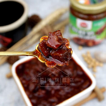 金菜地香菇鲜笋素辣酱暴下饭拌面酱拌饭辣椒肉酱黄豆酱安徽老字号 /粮油调味 /调味品 /中式酱料 商品图3