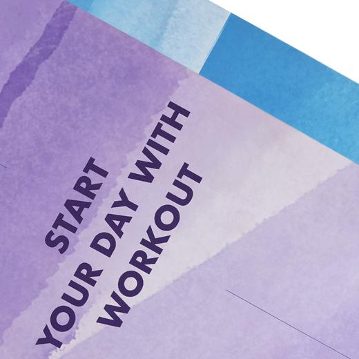 趁早有态度语录麂皮绒瑜伽垫专业天然橡胶防滑减震便携健身垫地垫 商品图2