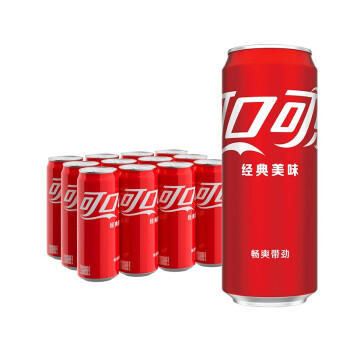 可口可乐（Coca-Cola）碳酸汽水 摩登罐饮料  330ml*12罐 整箱装 商品图6