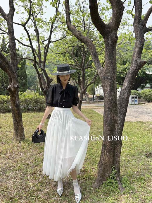 G08948#压褶网纱半裙 商品图2