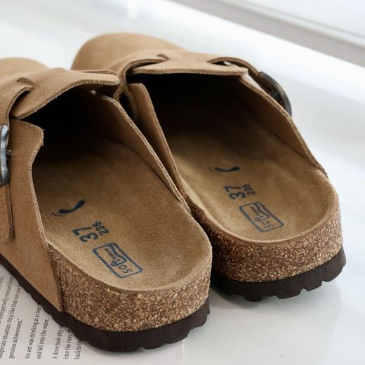 优选丨【ADNEERUGG复古勃肯半拖/全包】人体工学EVA鞋底 鞋面头层小牛皮 暴走不累脚 百搭不挑人 商品图5