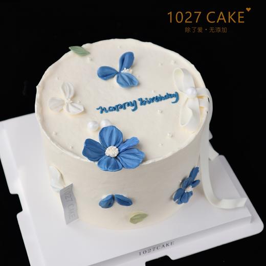 1027CAKE |  刮刀花蛋糕 韩式 ins风  蓝白 商品图0