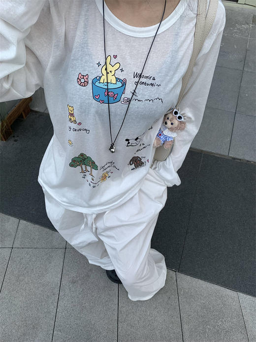 <曾小咸推荐> 彩绘卡通长袖罩衫T  商品图7
