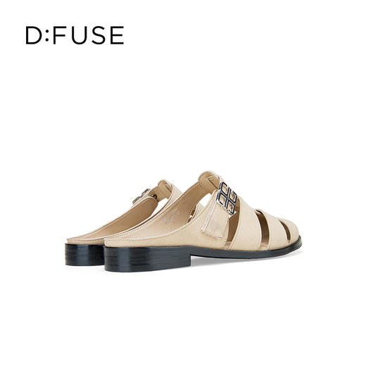 Dfuse迪芙斯2025夏季新款包头拖鞋条带镂空穆勒拖平底博肯凉拖DFD2110042 商品图8